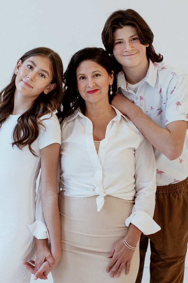 Dr. Jennifer Leason with her two children.
